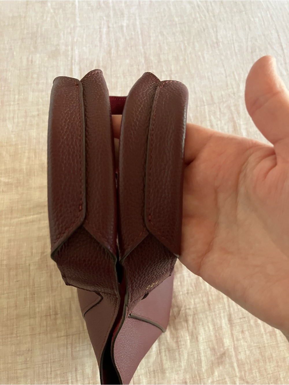 RSVP Paris Parachute Mini Bag in Grained Burgundy - Picture 6 of 6